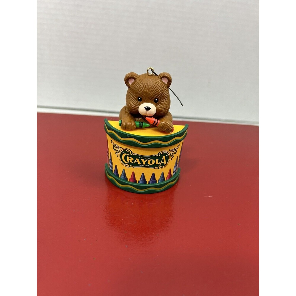 Vintage Crayola Crayons Christmas Ornament Drummer Boy Teddy Bear Holiday 1992